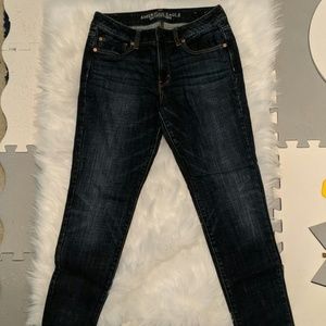 American Eagle hi rise medium wash skinny jeans